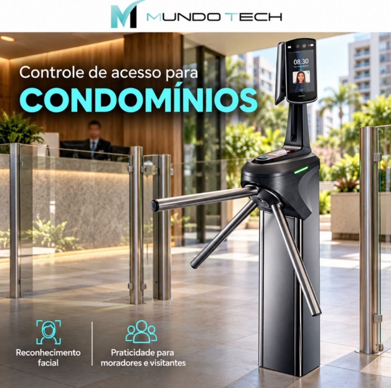 Catraca facial para condomínios
