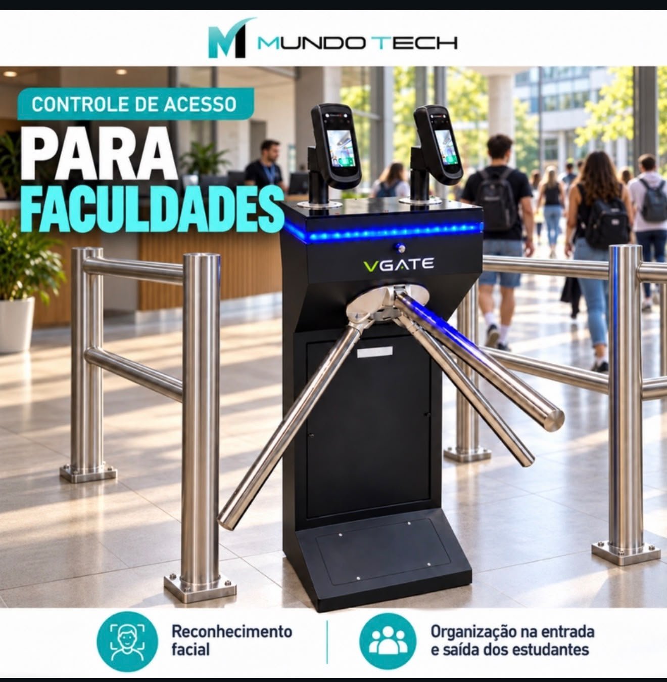 Catraca facial para faculdades